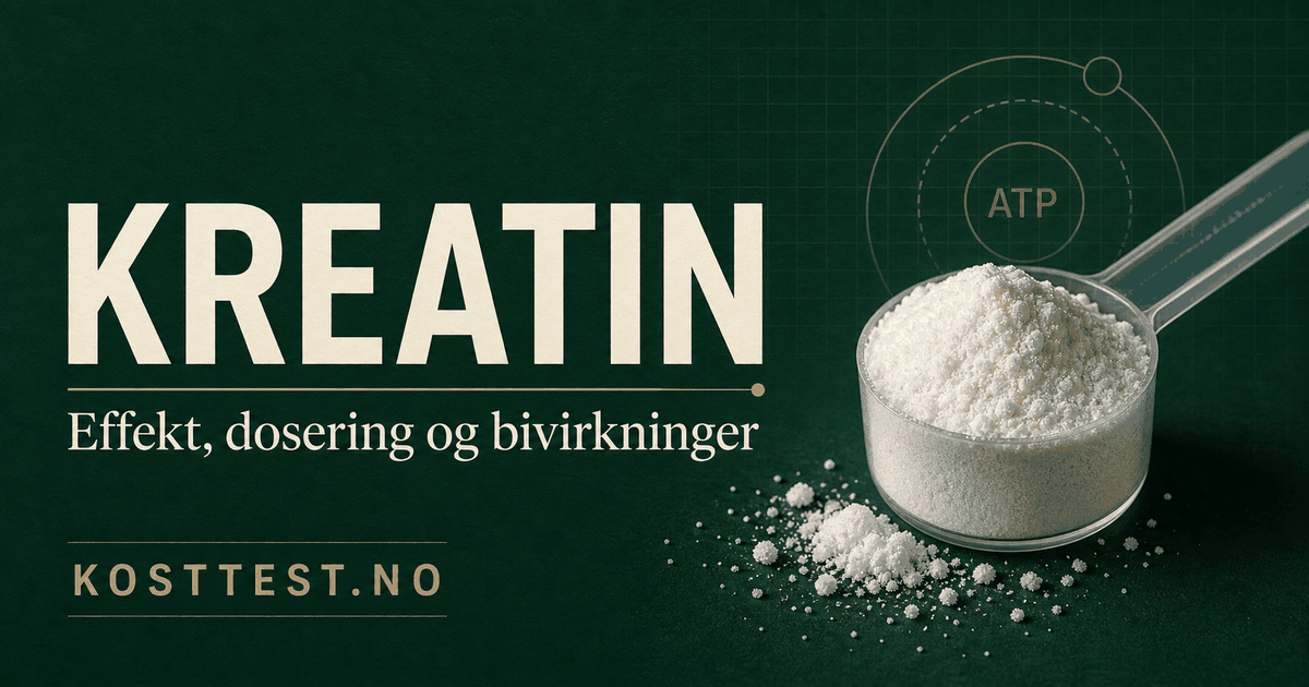 Kreatin: effekt, dosering, bivirkninger og trygg bruk – redaksjonell illustrasjon