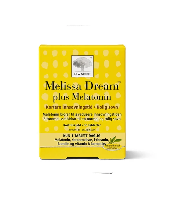 Tabletter New Nordic Melissa Dream plus Melatonin