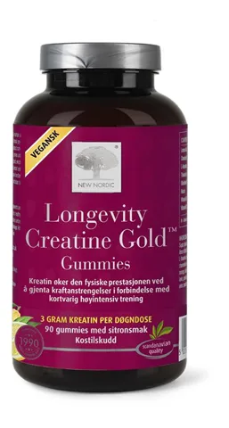 New Nordic Longevity Creatine Gold Gummies 90 stk