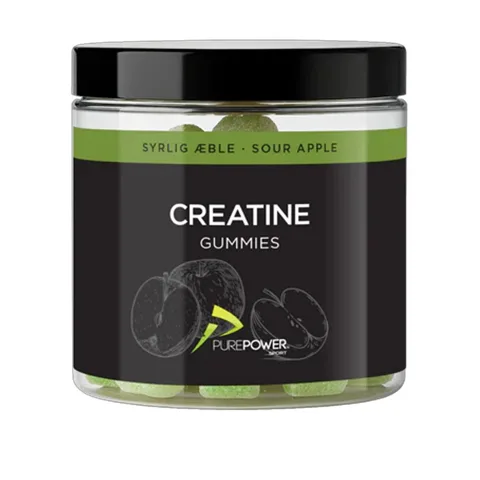 PurePower Creatine Gummies Sour Apple 60 stk