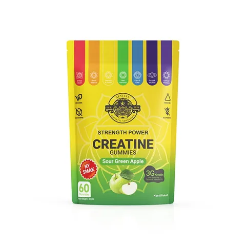 Sevital Strength Power Gummies Sour Green Apple 60 stk