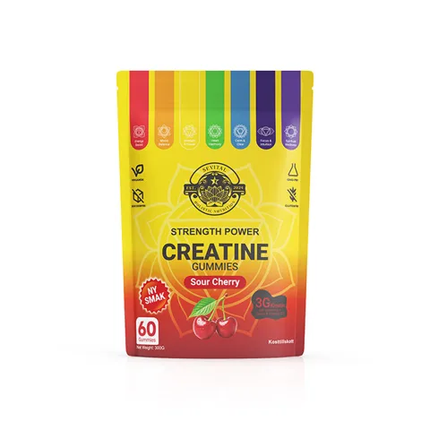 Sevital Strength Power Gummies Sour Cherry 60 stk