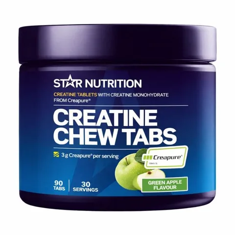 Star Nutrition Creatine Chew Tabs Green Apple 90 stk – kreatin