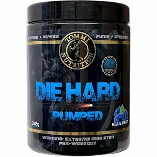 TommiNutrition DIE HARD PUMPED 550G – TN – BLUE HEAT – PWO