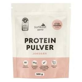 Sunkost AKTIV Proteinpulver Jordbær 500 g – proteinpulver