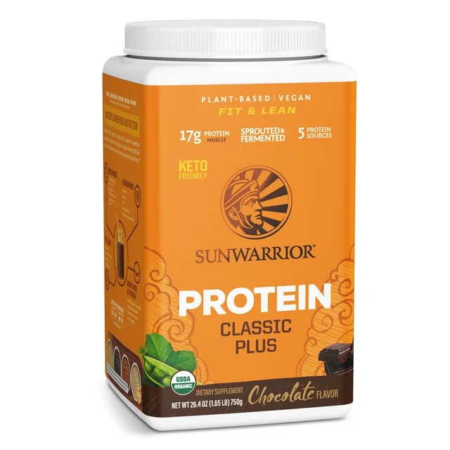 Sunwarrior classic plus chocolate proteinpulver 750 g